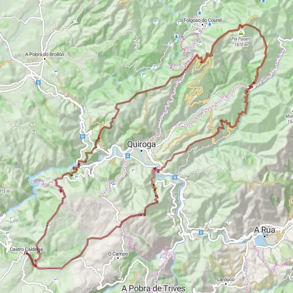 Miniatura della mappa di ispirazione al ciclismo "Avventura off-road tra Parteme e A Estrada" nella regione di Galicia, Spain. Generata da Tarmacs.app, pianificatore di rotte ciclistiche