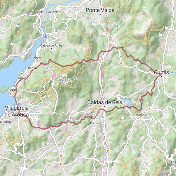 Map miniature of "Gravel Adventure" cycling inspiration in Galicia, Spain. Generated by Tarmacs.app cycling route planner