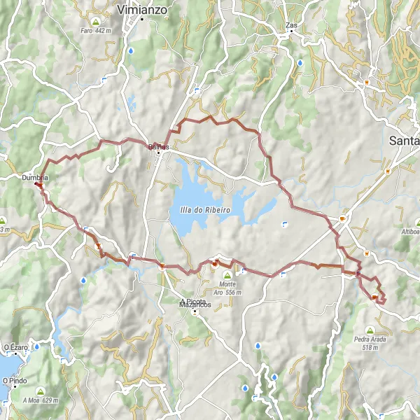 Miniatura della mappa di ispirazione al ciclismo "Esplorazione in bici di As Abeleiroas" nella regione di Galicia, Spain. Generata da Tarmacs.app, pianificatore di rotte ciclistiche