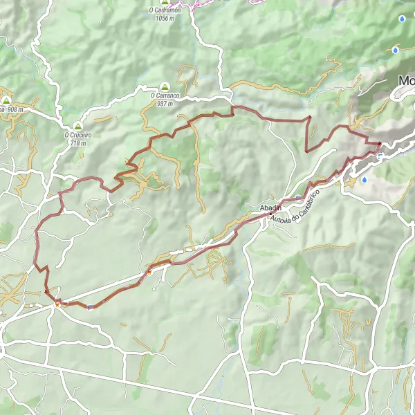 Miniatura mapy "Trasa Porto da Xesta" - trasy rowerowej w Galicia, Spain. Wygenerowane przez planer tras rowerowych Tarmacs.app