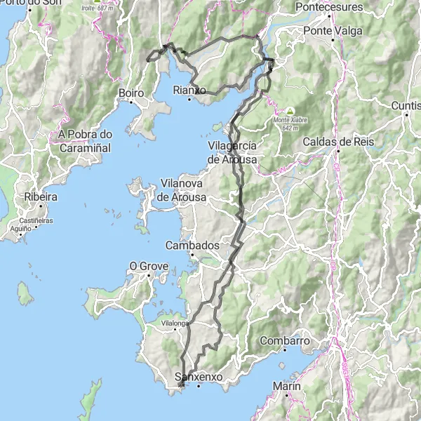 Karten-Miniaturansicht der Radinspiration "Panorama-Roadbike-Route durch Galicien" in Galicia, Spain. Erstellt vom Tarmacs.app-Routenplaner für Radtouren
