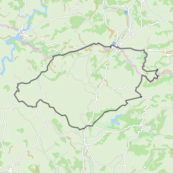 Miniatura mapy "Wyprawa szosowa z Samos" - trasy rowerowej w Galicia, Spain. Wygenerowane przez planer tras rowerowych Tarmacs.app