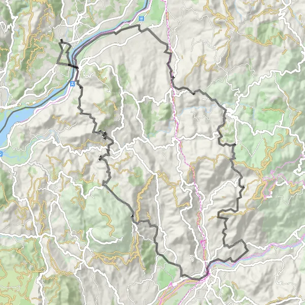 Map miniature of "The Ultimate Cycling Challenge" cycling inspiration in Galicia, Spain. Generated by Tarmacs.app cycling route planner