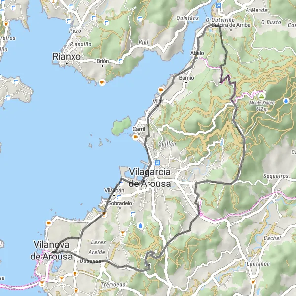 Miniatura della mappa di ispirazione al ciclismo "Avventura Ciclistica tra Borghi Medievali" nella regione di Galicia, Spain. Generata da Tarmacs.app, pianificatore di rotte ciclistiche