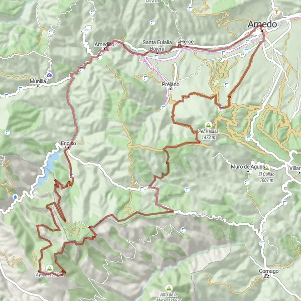 Miniaturekort af cykelinspirationen "Gruscykling til Naturskønne Landskaber" i La Rioja, Spain. Genereret af Tarmacs.app cykelruteplanlægger