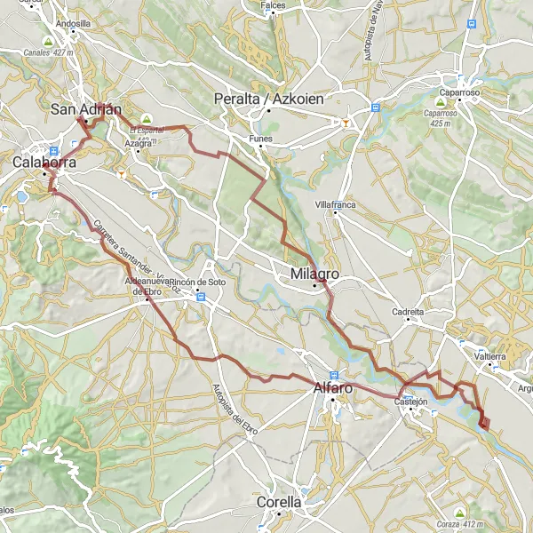 Map miniature of "Hidden Gems of La Rioja" cycling inspiration in La Rioja, Spain. Generated by Tarmacs.app cycling route planner