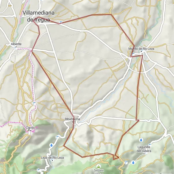 Map miniature of "Gravel Adventure: Discovering La Rioja's Hidden Trails" cycling inspiration in La Rioja, Spain. Generated by Tarmacs.app cycling route planner