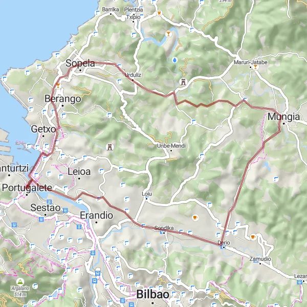 Miniatuurkaart van de fietsinspiratie "Ontdek de natuurlijke schoonheid van Baskenland" in País Vasco, Spain. Gemaakt door de Tarmacs.app fietsrouteplanner