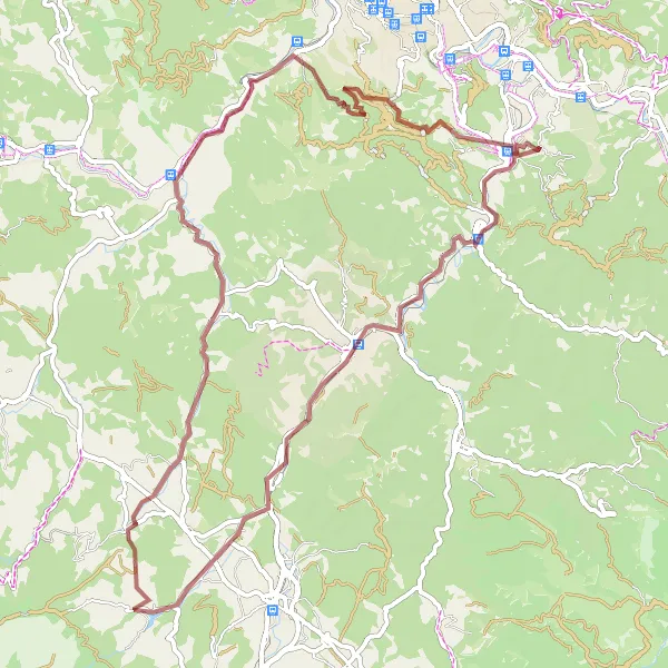 Miniatua del mapa de inspiración ciclista "Ruta de Ciclismo de Grava por los Valles Vascos" en País Vasco, Spain. Generado por Tarmacs.app planificador de rutas ciclistas