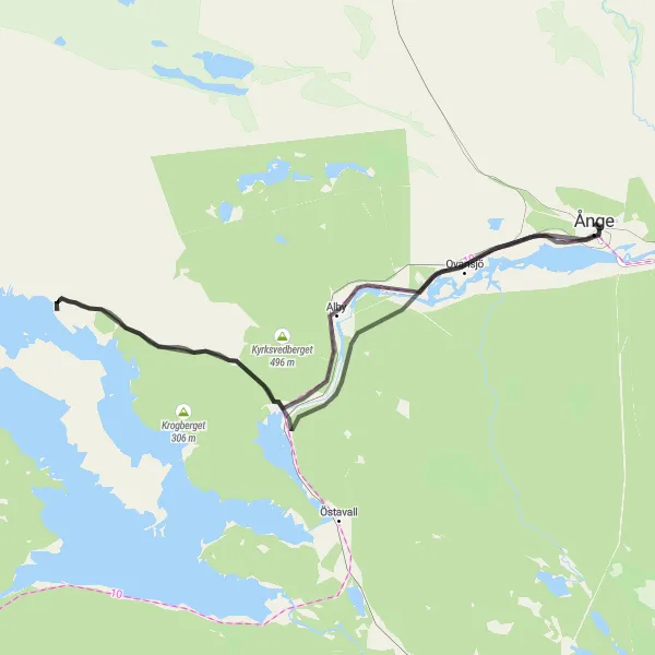 Kartminiatyr av "Historiska platser nära Ånge" cykelinspiration i Mellersta Norrland, Sweden. Genererad av Tarmacs.app cykelruttplanerare