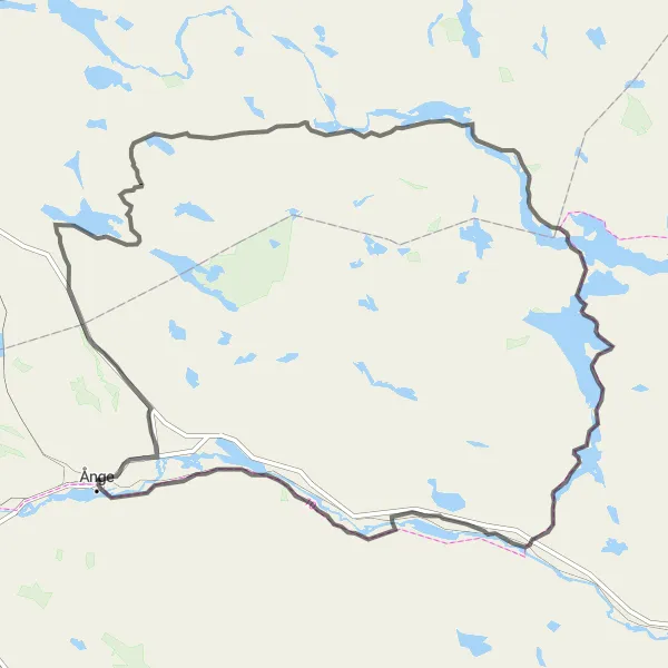 Kartminiatyr av "Roadtrip genom Mellersta Norrland" cykelinspiration i Mellersta Norrland, Sweden. Genererad av Tarmacs.app cykelruttplanerare