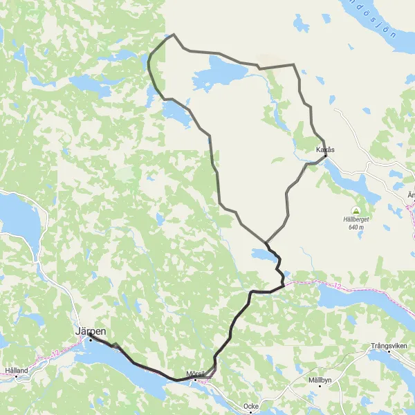 Kartminiatyr av "Semlan Vägcykel Loop" cykelinspiration i Mellersta Norrland, Sweden. Genererad av Tarmacs.app cykelruttplanerare
