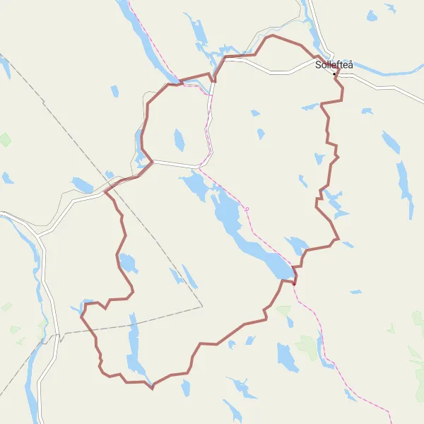 Map miniature of "Discover Österforse Gravel Route" cycling inspiration in Mellersta Norrland, Sweden. Generated by Tarmacs.app cycling route planner