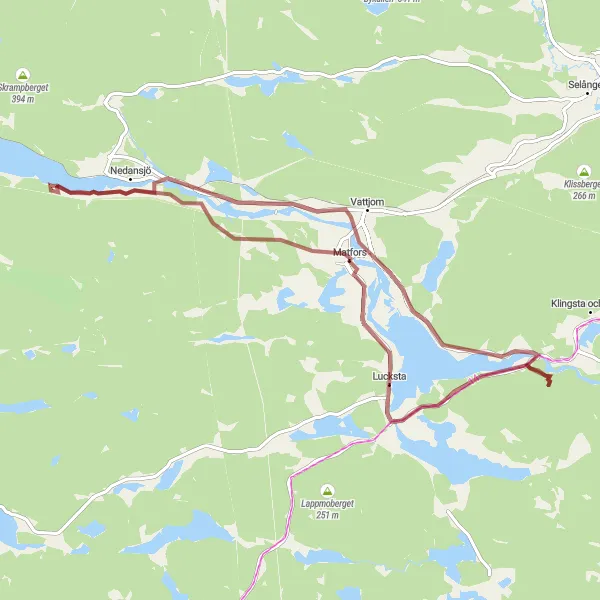 Kartminiatyr av "Upptäck Lucksta" cykelinspiration i Mellersta Norrland, Sweden. Genererad av Tarmacs.app cykelruttplanerare