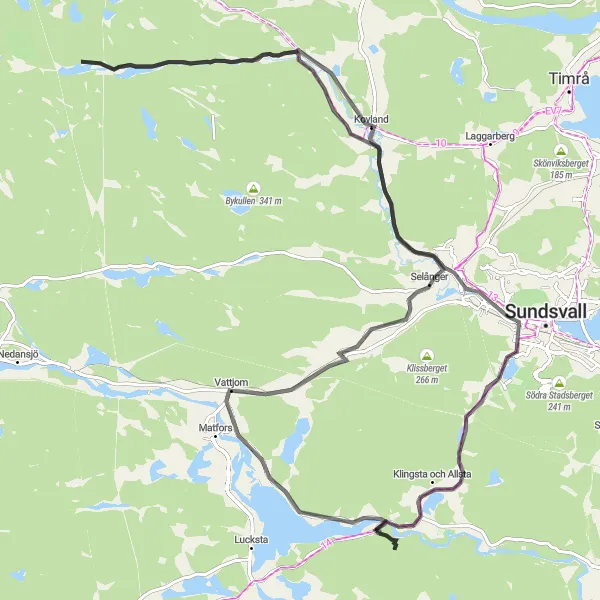 Kartminiatyr av "Marmen och omgivningen" cykelinspiration i Mellersta Norrland, Sweden. Genererad av Tarmacs.app cykelruttplanerare