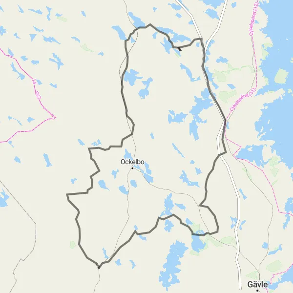 Map miniature of "Exploring Lingbo and Tönnebro" cycling inspiration in Norra Mellansverige, Sweden. Generated by Tarmacs.app cycling route planner