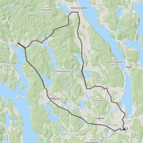 Map miniature of "Tolita Excursion" cycling inspiration in Norra Mellansverige, Sweden. Generated by Tarmacs.app cycling route planner