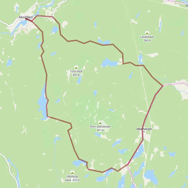 Map miniature of "Mellansverige Gravel Adventure" cycling inspiration in Norra Mellansverige, Sweden. Generated by Tarmacs.app cycling route planner