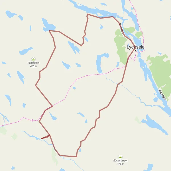 Map miniature of "Gravel Discovery" cycling inspiration in Övre Norrland, Sweden. Generated by Tarmacs.app cycling route planner