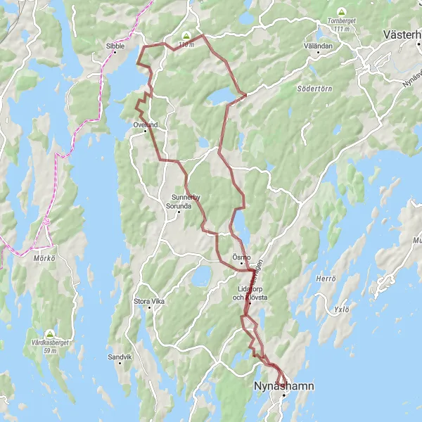 Map miniature of "Discover Hidden Gems" cycling inspiration in Stockholm, Sweden. Generated by Tarmacs.app cycling route planner