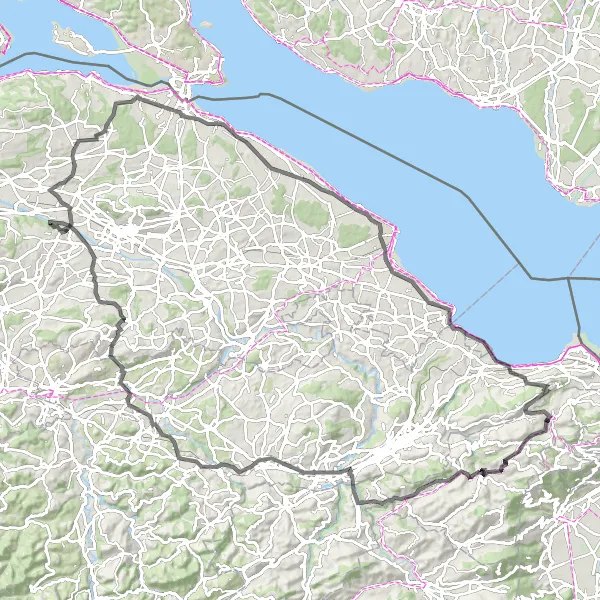 Kartminiatyr av "Heiden - Trogen - Lanterswil - Seeburgturm Cycling Route" sykkelinspirasjon i Ostschweiz, Switzerland. Generert av Tarmacs.app sykkelrutoplanlegger