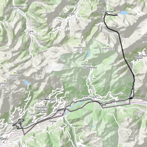 Miniatura mapy "Trasa pod kątem doświadczenia" - trasy rowerowej w Région lémanique, Switzerland. Wygenerowane przez planer tras rowerowych Tarmacs.app