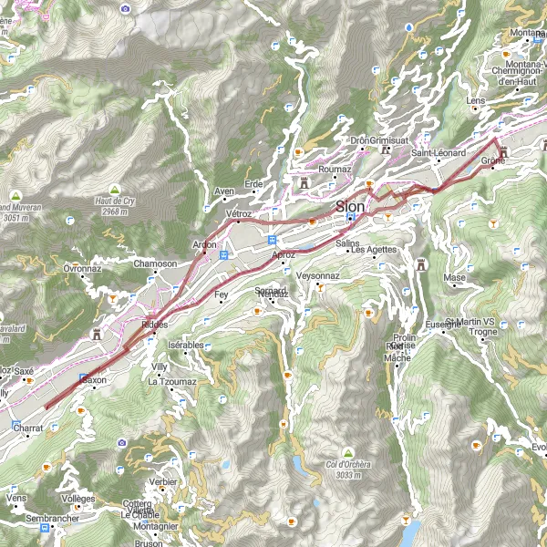 Miniature de la carte de l'inspiration cycliste "Circuit du Mont d'Orge" dans la Région lémanique, Switzerland. Générée par le planificateur d'itinéraire cycliste Tarmacs.app