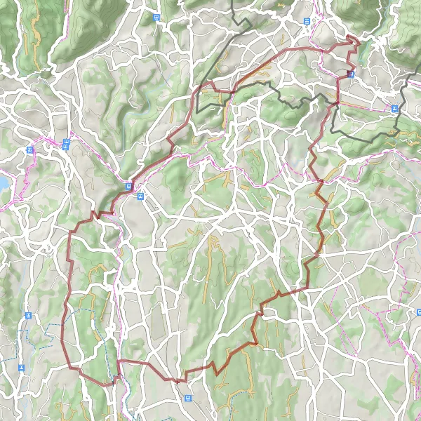 Kartminiatyr av "Grusväg till Natursköna Sevärdheter" cykelinspiration i Ticino, Switzerland. Genererad av Tarmacs.app cykelruttplanerare