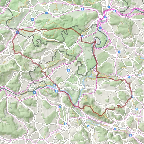 Map miniature of "The Irchel Circuit" cycling inspiration in Zürich, Switzerland. Generated by Tarmacs.app cycling route planner