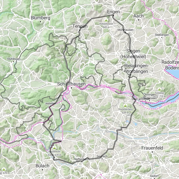 Miniaturní mapa "Cyklistika kolem Rorbasi" inspirace pro cyklisty v oblasti Zürich, Switzerland. Vytvořeno pomocí plánovače tras Tarmacs.app