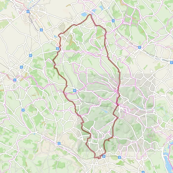 Map miniature of "The Hillside Expedition" cycling inspiration in Berkshire, Buckinghamshire and Oxfordshire, United Kingdom. Generated by Tarmacs.app cycling route planner
