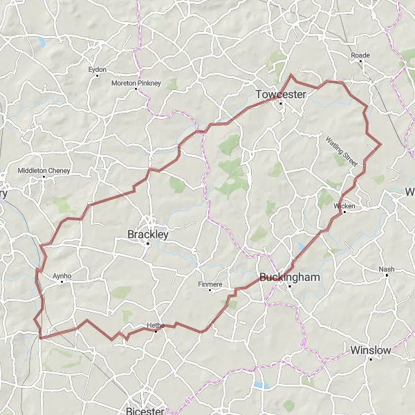 Map miniature of "Gravel Ride Extravaganza" cycling inspiration in Berkshire, Buckinghamshire and Oxfordshire, United Kingdom. Generated by Tarmacs.app cycling route planner