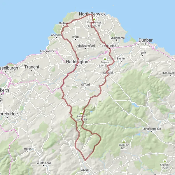 Map miniature of "Eastern Scottish Gravel Adventure" cycling inspiration in Eastern Scotland, United Kingdom. Generated by Tarmacs.app cycling route planner
