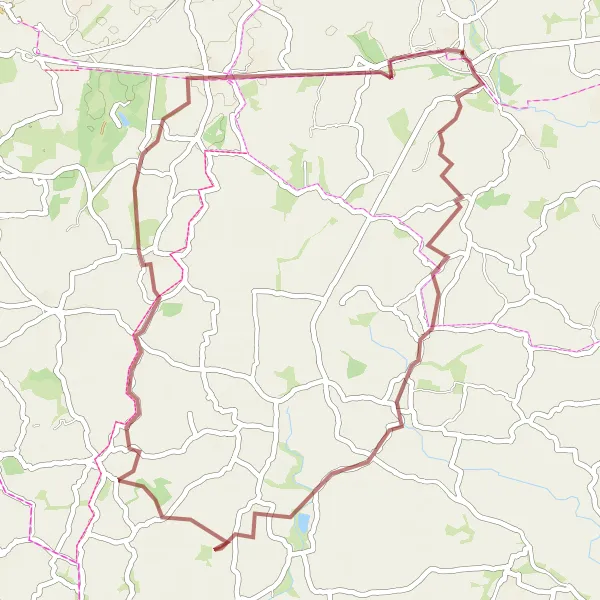 Map miniature of "Gravel Adventure: Dunmow Delight" cycling inspiration in Essex, United Kingdom. Generated by Tarmacs.app cycling route planner