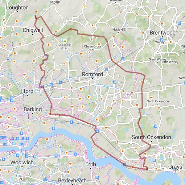 Map miniature of "Historic Trail" cycling inspiration in Essex, United Kingdom. Generated by Tarmacs.app cycling route planner