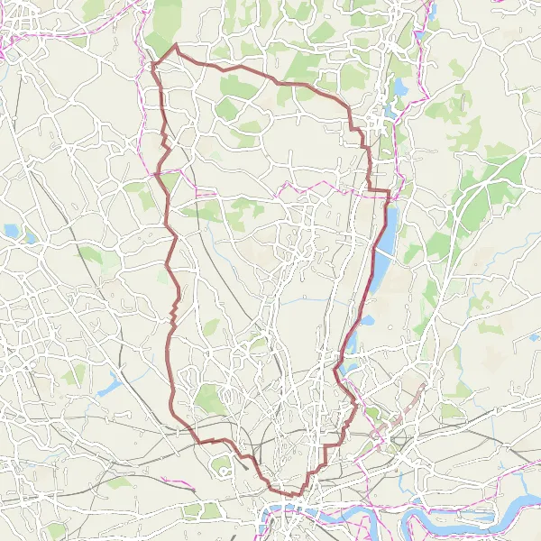 Map miniature of "Charming Gravel Adventure" cycling inspiration in Inner London — West, United Kingdom. Generated by Tarmacs.app cycling route planner