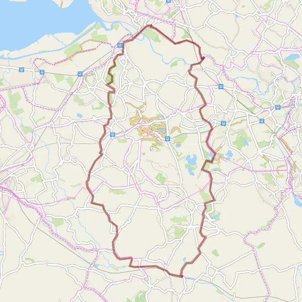 Map miniature of "Halton to Aston Grange and Back" cycling inspiration in Merseyside, United Kingdom. Generated by Tarmacs.app cycling route planner