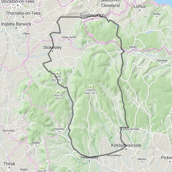 Map miniature of "Ultimate North Yorkshire Cycling Challenge" cycling inspiration in North Yorkshire, United Kingdom. Generated by Tarmacs.app cycling route planner
