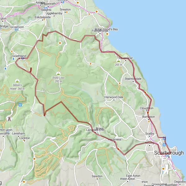 Map miniature of "Wilderness Explorer" cycling inspiration in North Yorkshire, United Kingdom. Generated by Tarmacs.app cycling route planner