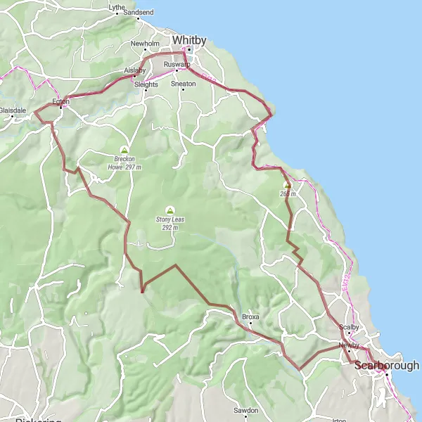 Map miniature of "North Yorkshire Explorer" cycling inspiration in North Yorkshire, United Kingdom. Generated by Tarmacs.app cycling route planner