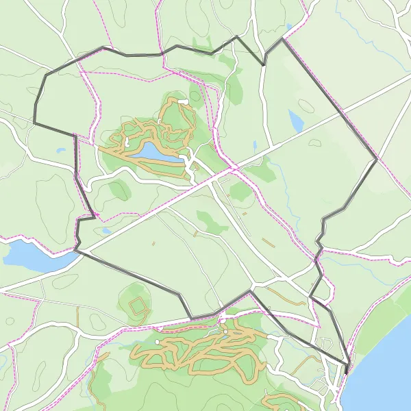 Map miniature of "Bryansford and Clonvaraghan Adventure" cycling inspiration in Northern Ireland, United Kingdom. Generated by Tarmacs.app cycling route planner