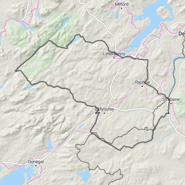 Map miniature of "Lake District Explorer" cycling inspiration in Northern Ireland, United Kingdom. Generated by Tarmacs.app cycling route planner