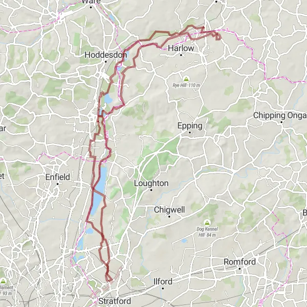 Map miniature of "Walthamstow Explorations" cycling inspiration in Outer London — East and North East, United Kingdom. Generated by Tarmacs.app cycling route planner