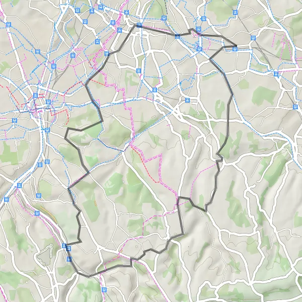 Map miniature of "Bromley Common Loop" cycling inspiration in Outer London — South, United Kingdom. Generated by Tarmacs.app cycling route planner