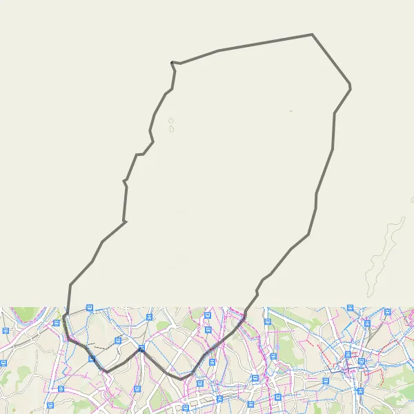 Map miniature of "The Riverside Adventure" cycling inspiration in Outer London — South, United Kingdom. Generated by Tarmacs.app cycling route planner