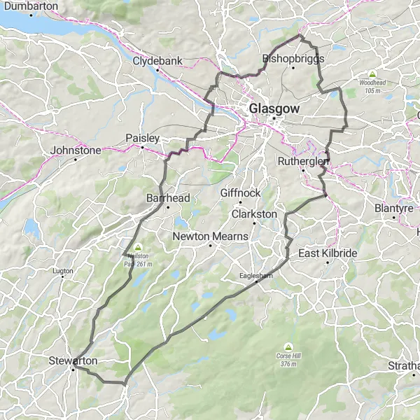 Map miniature of "The Ultimate Southern Scotland Challenge" cycling inspiration in Southern Scotland, United Kingdom. Generated by Tarmacs.app cycling route planner