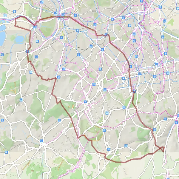 Map miniature of "Norbitons and Belmont Loop" cycling inspiration in Surrey, East and West Sussex, United Kingdom. Generated by Tarmacs.app cycling route planner