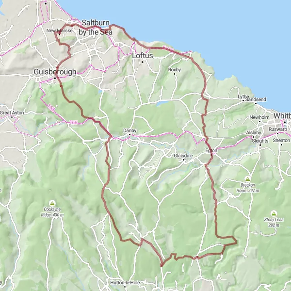 Map miniature of "Discover the Gravel Wonders" cycling inspiration in Tees Valley and Durham, United Kingdom. Generated by Tarmacs.app cycling route planner